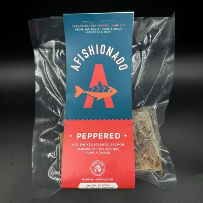 Afishionado Frozen Hot Smoked Peppered Atlantic Salmon 6 oz [LB]