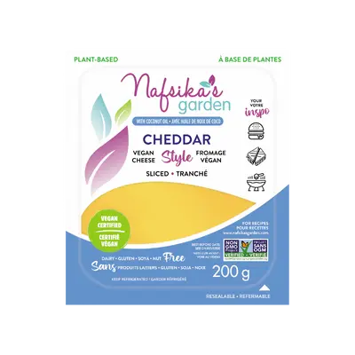 Nafiska's Garden Vegan Cheddar Slices 200g