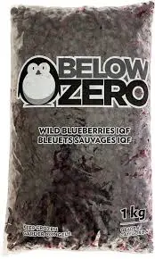 Below Zero Wild Blueberries 1kg (frozen0