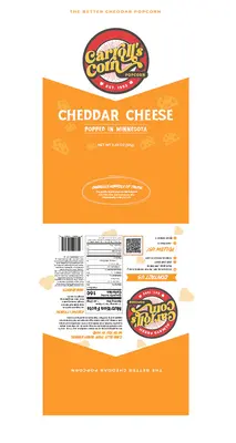 Carroll's Corn Family Bag Cheddar Cheese Popcorn