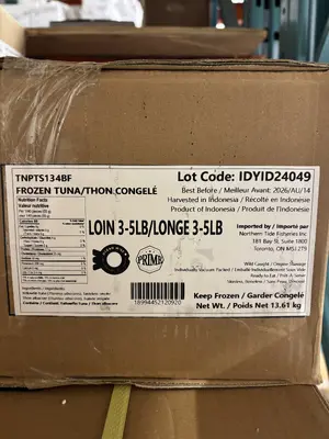 Tuna Loins Centre Cut 3-5lb 1x15lb Frozen Teion In