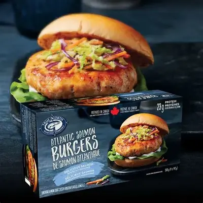 TN Atlantic Salmon Burgers - Retail - TN Atlantic Salmon Burgers - 4 Pack