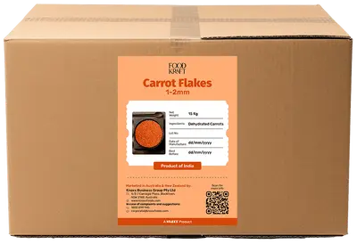 FoodKraft Dehydrated Carrot flakes 1-2mm