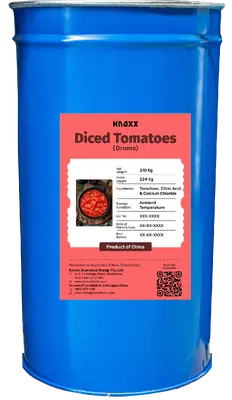 Knoxx Diced Tomatoes in Drums 210Kg