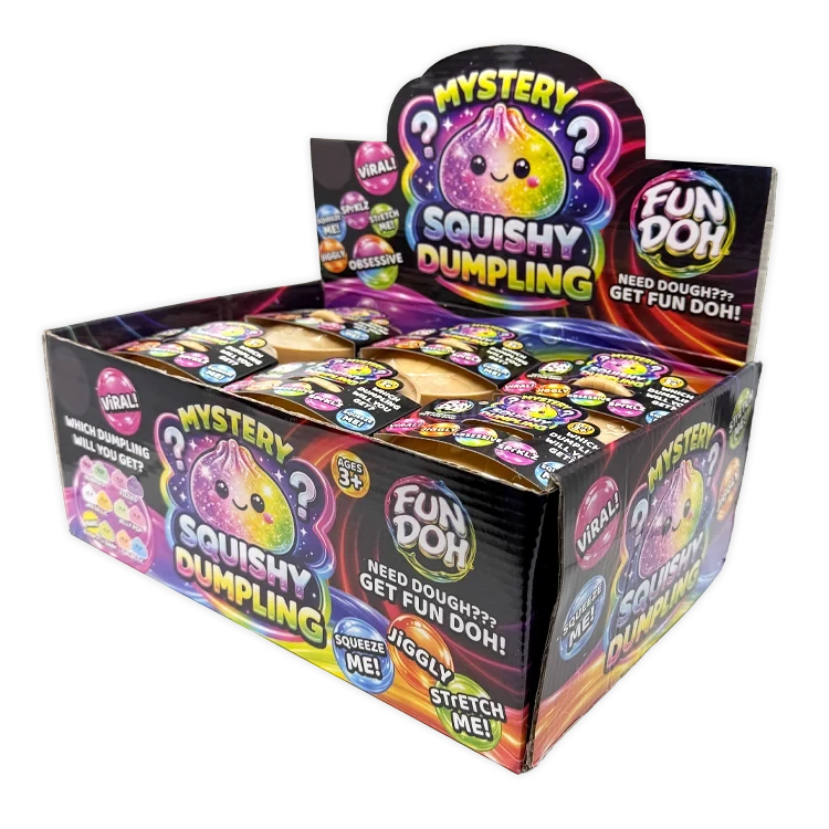 26726 Fun Doh Squishy Mystery Dumpling Toy - 12 Pieces Display.webp
