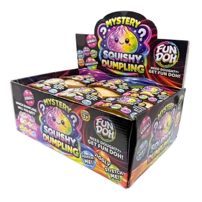 Fun Doh Squishy Mystery Dumpling Toy - 12 Pieces Per Retail Ready Display 26726