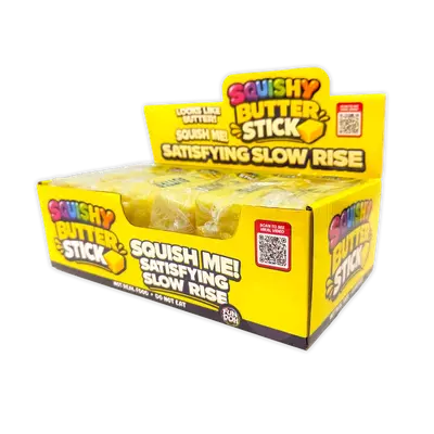 FunDoh  Small Squishy Butter Stick  -  12 Pieces Per Retail Ready Display