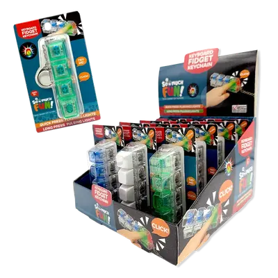 FunDoh Keyboard Fidget Keychain- 12 Pieces Per Display 